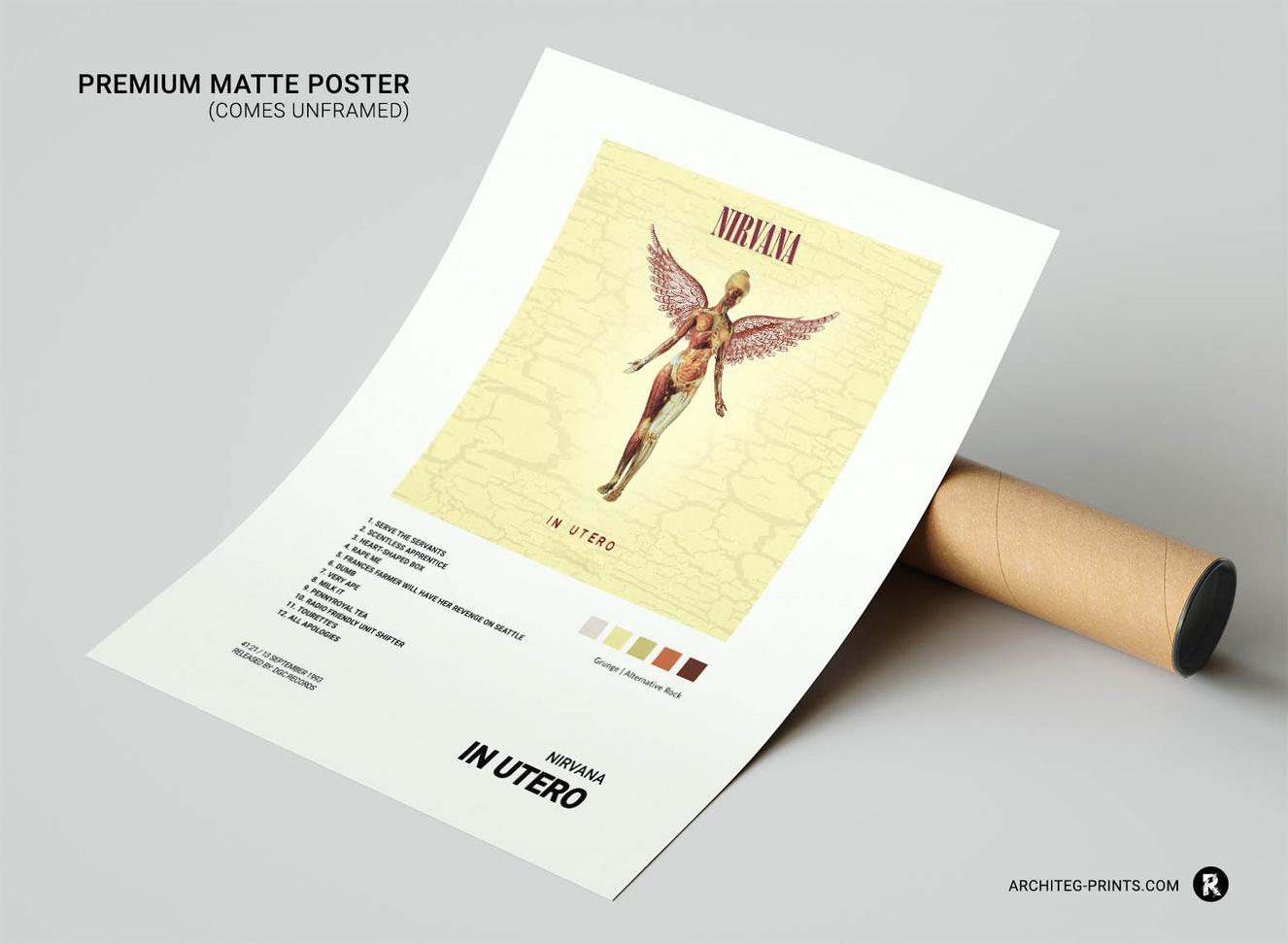 Nirvana - In Utero Music Album Poster | Architeg Prints | Architeg